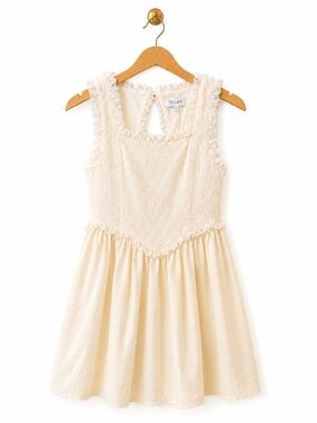 B.right Cream Lace Fit & Flare Dress NWT Size Small Cottagecore Vintage Inspired